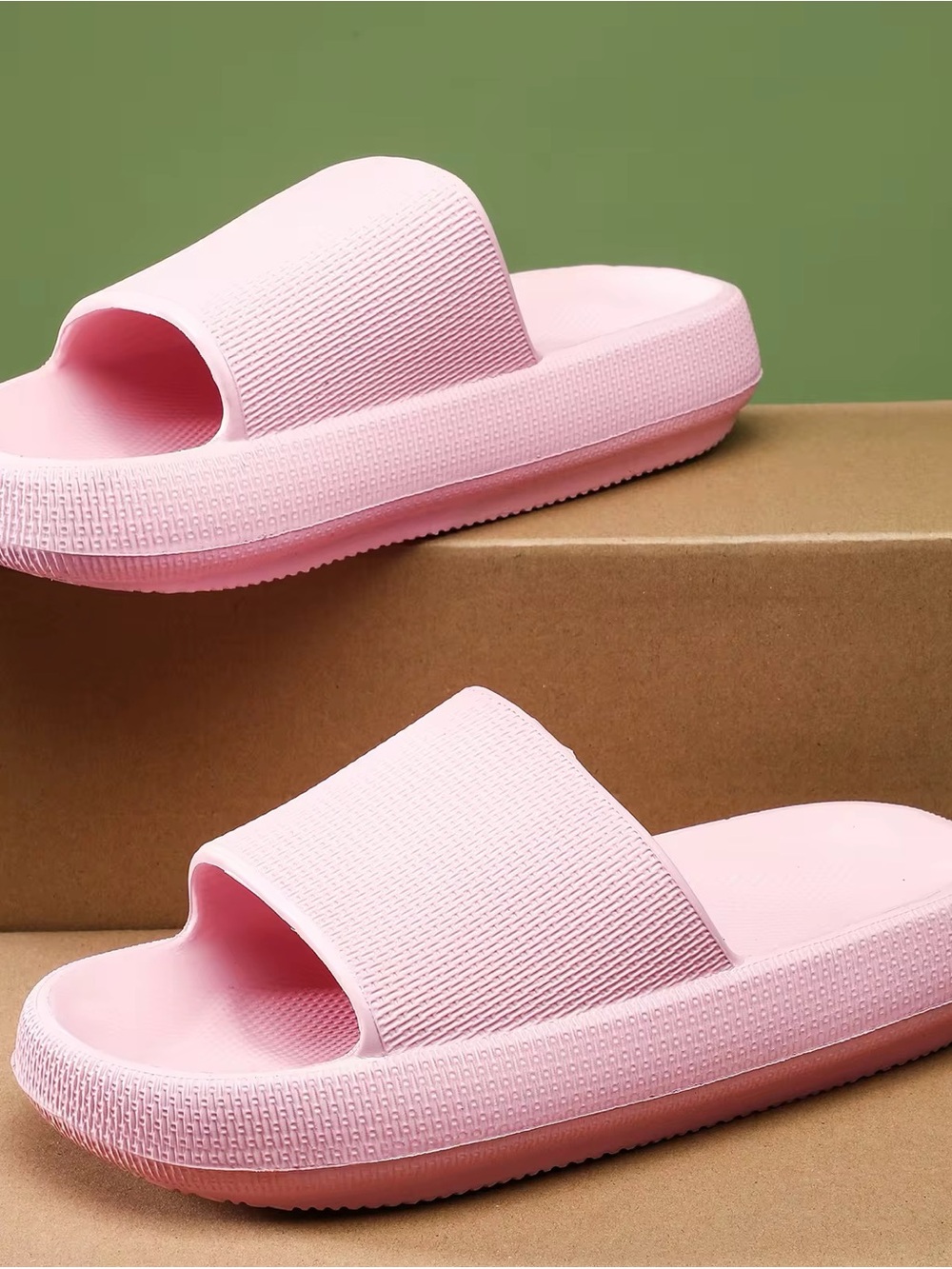 Women’s Pink Slide Sandals - Lightweight Comfort